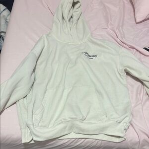 Women's White Hoodie Sweater